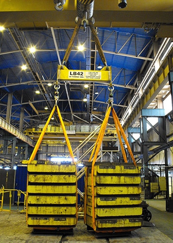 An image of load testing at the Southwest Wire Rope warehouse