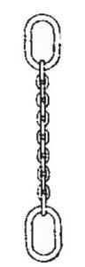 A technical drawing of a Type CO Sling Chain by Southwest Wire Rope