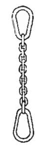 A technical drawing of type CP sling chain by Southwest Wire Rope